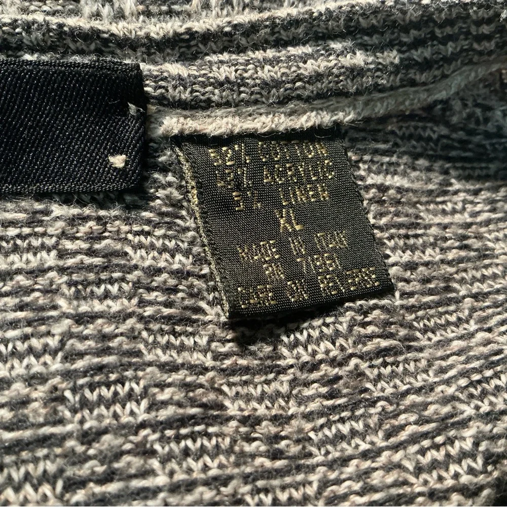 Mens Vintage Cotton Linen Blend Sweater Vest V-Neck Made In Italy Size XL Tan - Picture 13 of 14